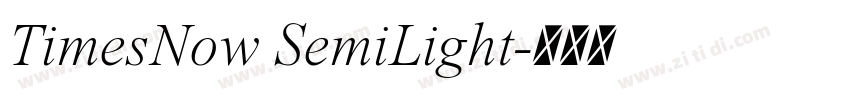 TimesNow SemiLight字体转换